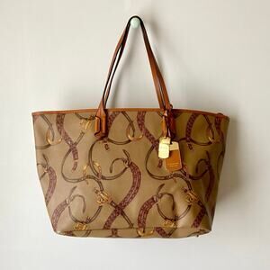 Ralph Lauren Leather Monogram Bag